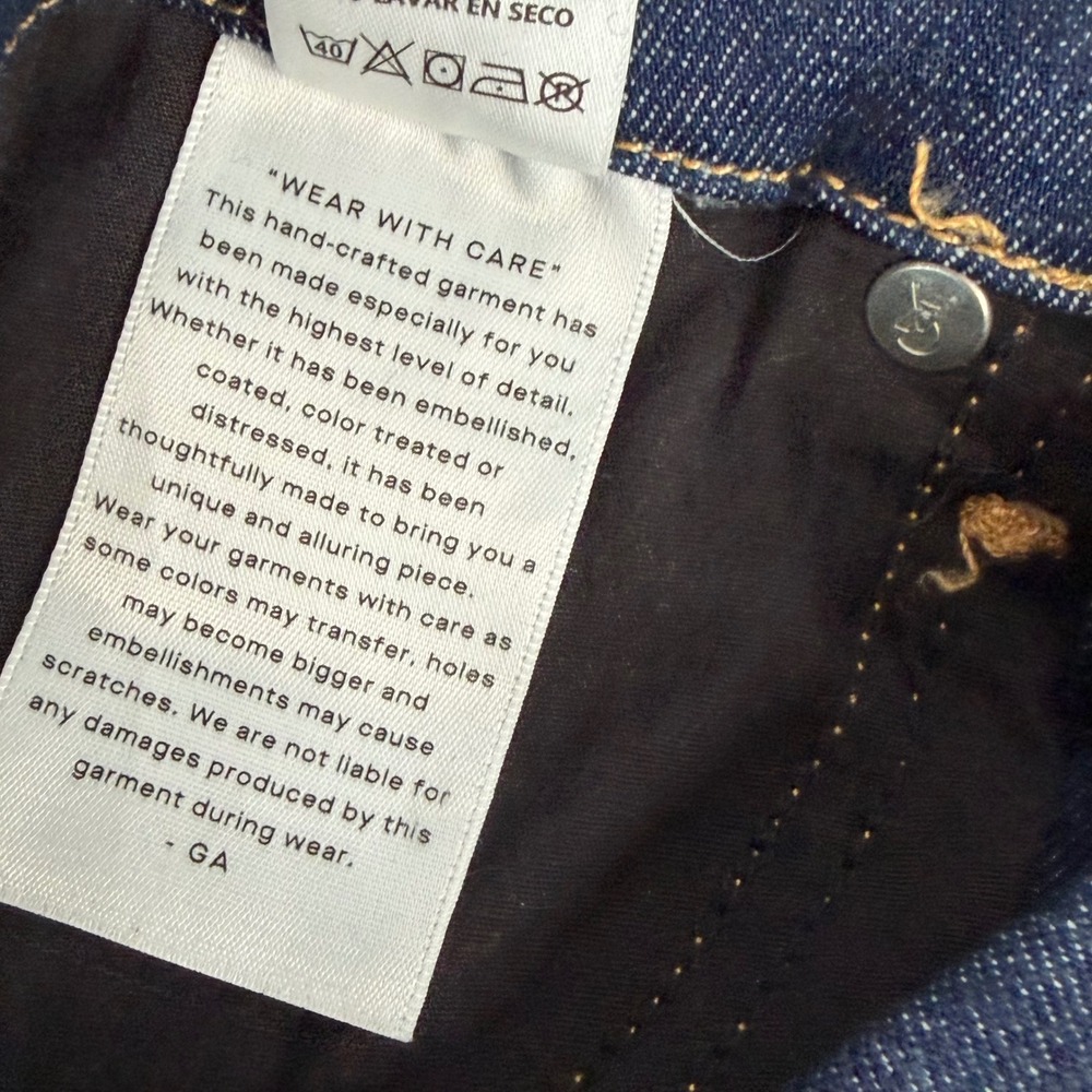 Good American NWOT Good Straight Jeans Dark Indigo Blue High Rise 00-4 GAFST226T - Picture 7 of 8